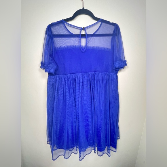 Anthro Sheer Ruffled Tulle Dress - Picture 2 of 3